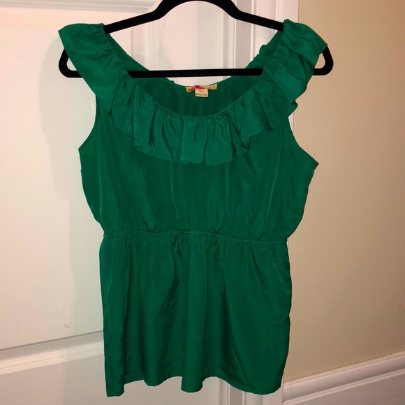 Ruffled green blouse - Picture 3 of 5